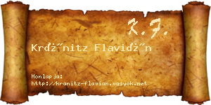 Kránitz Flavián névjegykártya